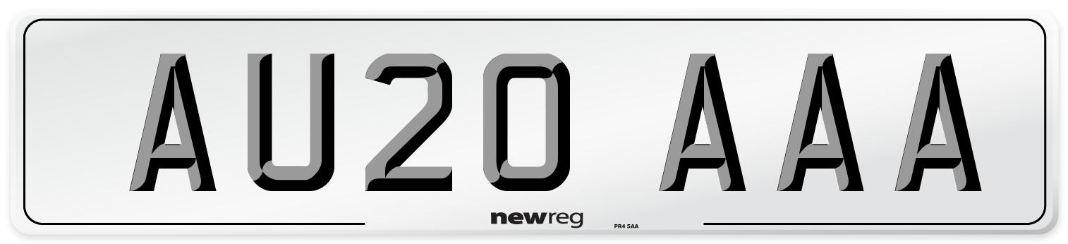 AU20 AAA Number Plate from New Reg